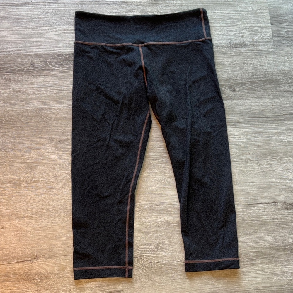 Lululemon Align Midrise Crop Leggings In Dark Gray Size 8